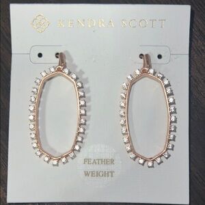 Kendra Scott Rose Gold and White Earrings